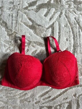 Victoria's Secret Red Lace Push-Up Bra